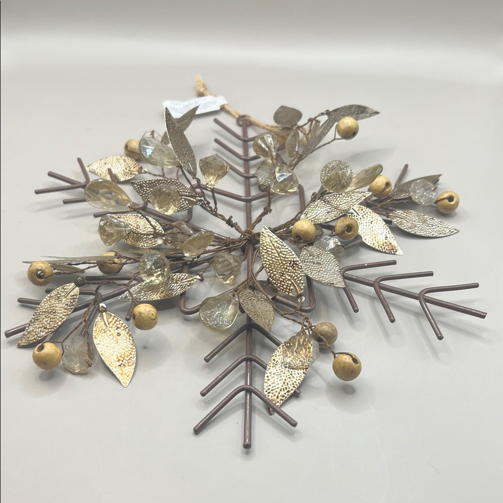 POTTERY BARN Rustic Glam Star Ornament Gold.  Discontinued. Set of 6